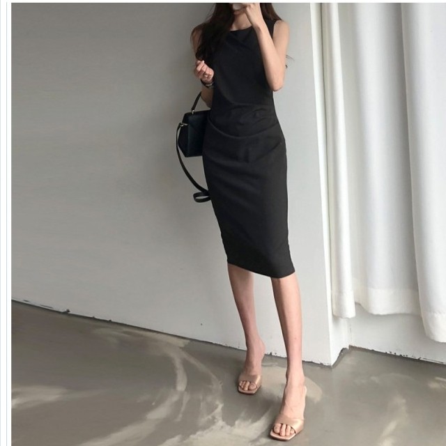 大人 ワンピース タイト 膝丈 ワンピース 通勤 タイトワンピース 40代 卒業式 二次会 きれいめ ドレス 入学式 黒ワンピース レディース Basecamp49