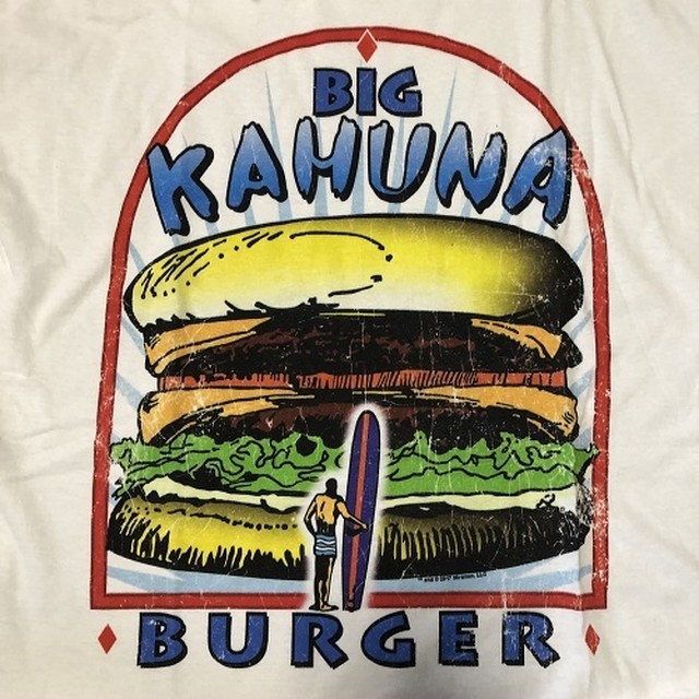 Movie Tee Pulp Fiction Big Kahuna Burger パルプフィクション ビッグ カフナ バーガー 新品オフィシャルtシャツ クエンティン タランティーノ White Meguru