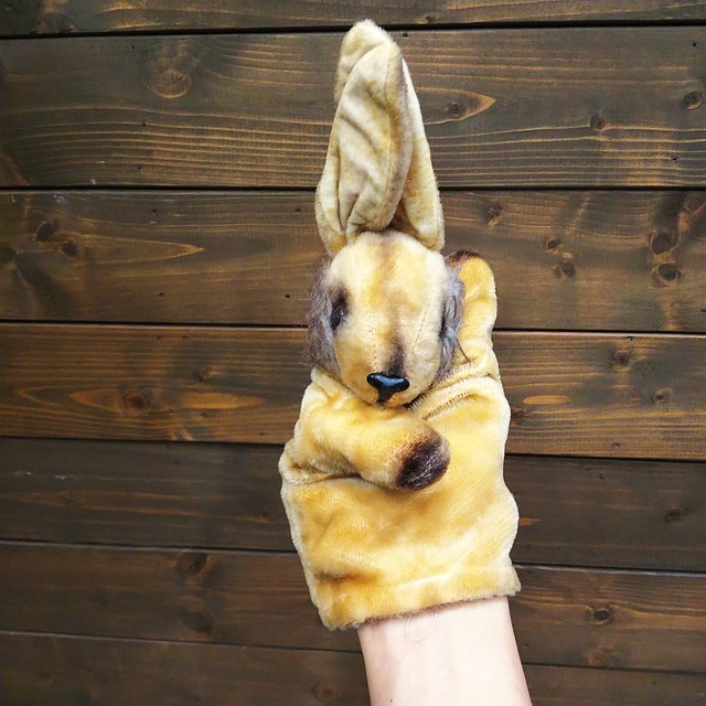 Kamar社 ビンテージ うさぎさんパペット 人形劇 ぬいぐるみ 昭和レトロ アンティーク 古着屋 Sputonic