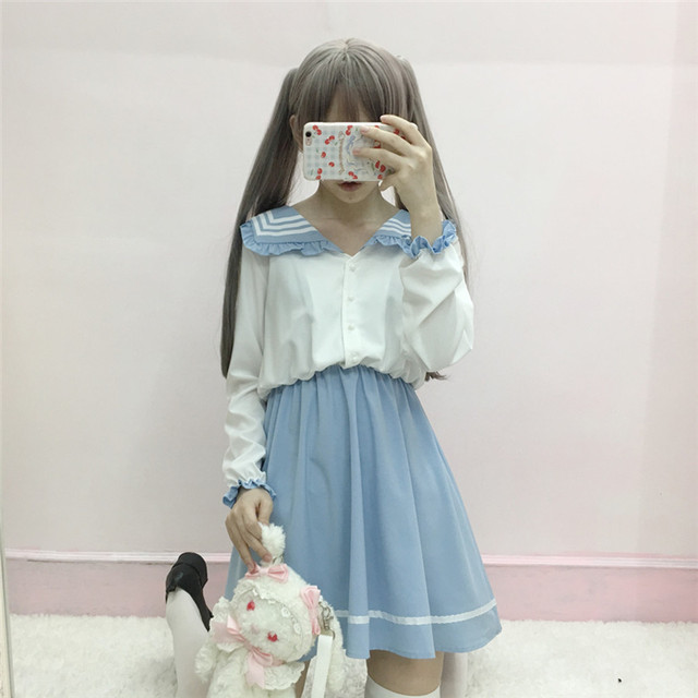 フリル セーラーワンピース ｊｋ コスプレ 学生服 制服 ｒ074 Rumina Select Shop