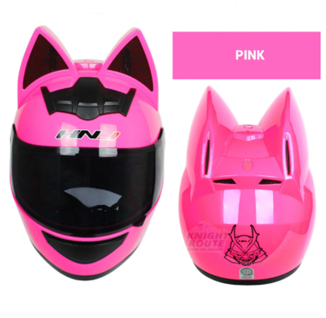 バイクヘルメット 猫耳 レディース フルフェイス ピンク 女性 人気 おすすめ かわいい Happy Hobby あなたのベストが見つかるお店