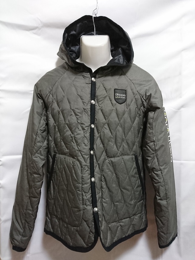古着 メンズl Kappa カッパ キルティング ボタン ダウンジャケット グレー Kf252ot25 スポーツウェア シューズの古着屋 リサイクルスポーツ