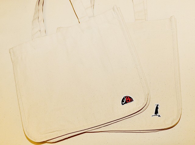 詩展グッズ 刺繍ワッペントートバッグ Utanokotoba