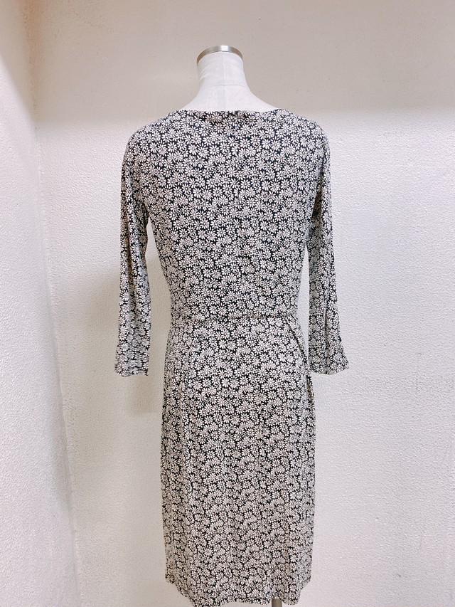 マックスマーラ 長袖ワンピース 黒 ベージュ 花柄 Max Mara Uta