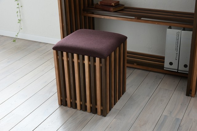 Villa Storage Stool WB / 西海岸リゾートスタイル ヴィラ 収納スツール / ウォールナットブラウン
