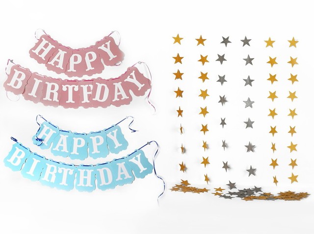 スターモール ゴールド シルバー 各2点 Happy Birthday ガーランド 2色各1点 パーティー 誕生日 飾り 送料無料 Mri B40 輸入雑貨のお店 ハッピーセレクション マインド ワン