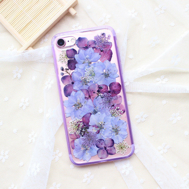 花物 紫陽花 ドライフラワー エレガントで上品な押し花uvレジン Spca0242 スマホケース Iphoneケース Cororin かわいいスマホケース専門店