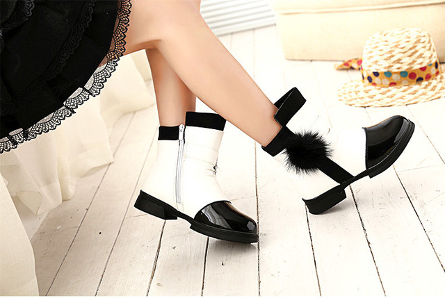 ブーツ 女の子 内ボア ボンボン付き 子供 子供靴 子供ブーツ キッズシューズ 女の子 キッズ 靴 Sgi Humming K