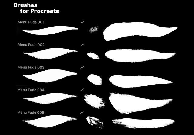 Procreate用 毛筆スタンプ 毛筆ブラシ Asf Brush