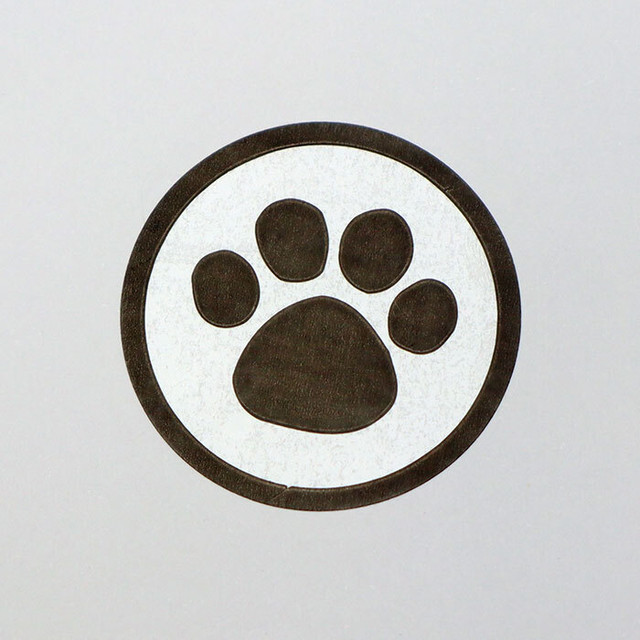 １シート５枚 肉球シンプルシール 肉球雑貨ホワイトアンドピーチ