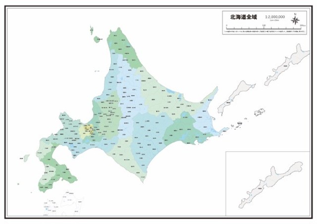 P4北海道地方 河川湖沼 K Hokkaido P4 楽地図 日本全国の白地図ショップ