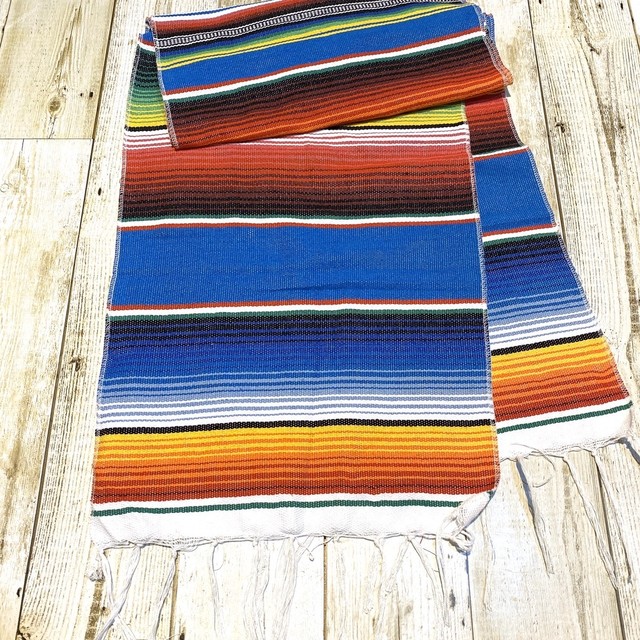 即納 送料無料 サラペ柄テーブルランナー ネイティブメキシカン ラグ ランチョンマット サラッペ インテリア Rushvalley