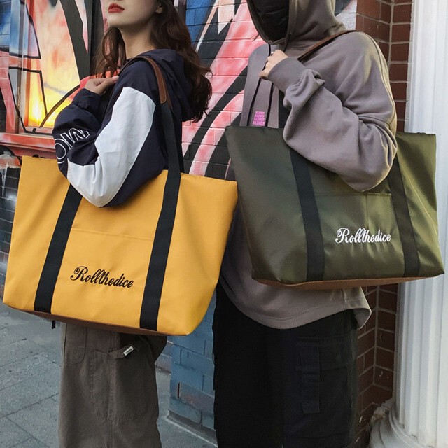 トートバッグ 大型 ジムバッグ スポーツバッグ 旅行用バッグ メンズ レディース ナイロン 3色 送料無料 メール便 代引き不可 Tukasa K