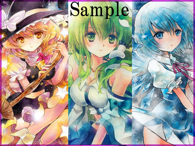 手描き水彩イラストオーダー ハガキサイズ 3 Yunshin333