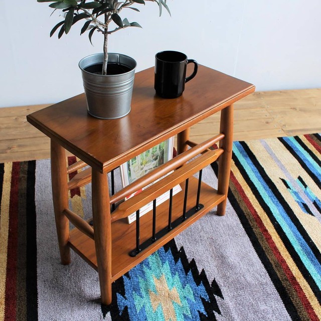 Mindy Wood Side Table / 北欧アンティークスタイル ミンディ 木製サイドテーブル