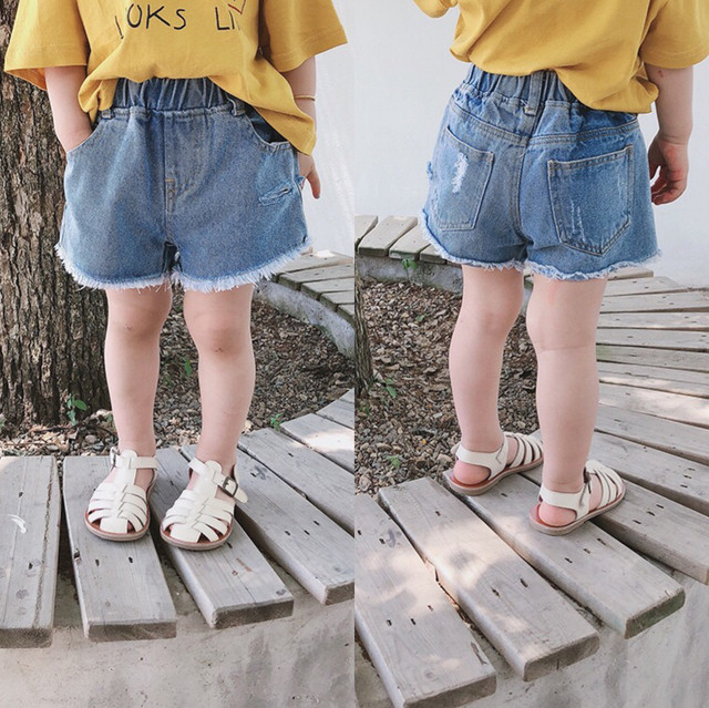 19夏 女の子 デニム ショート パンツ Hot Shorts 80 140cm Lovely Baby 子供服 可爱い キッズ Coolkids