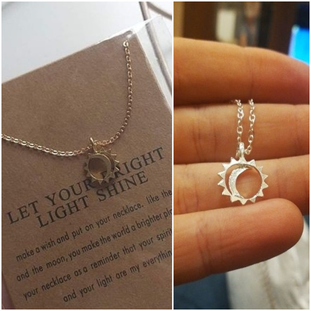 ネックレス レディース チェーンネックレス ペンダント 月と太陽 ゴールド シルバー Favoriteselect