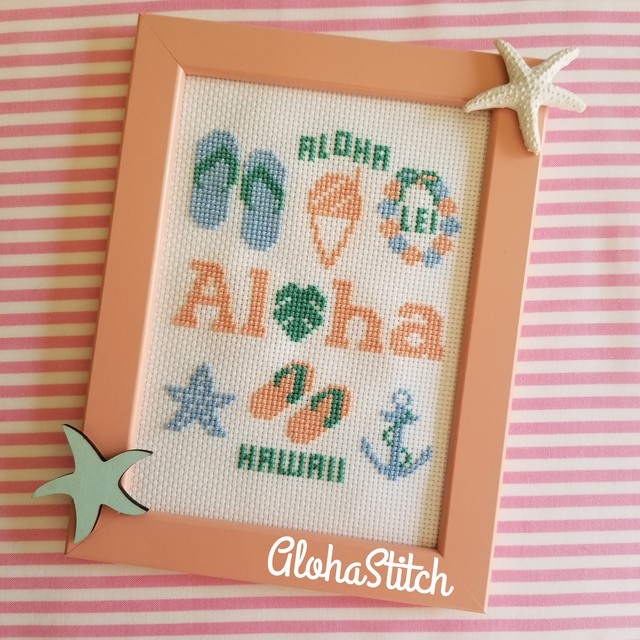 図案 ハワイ州旗 Aloha Stitch クロスステッチのお店