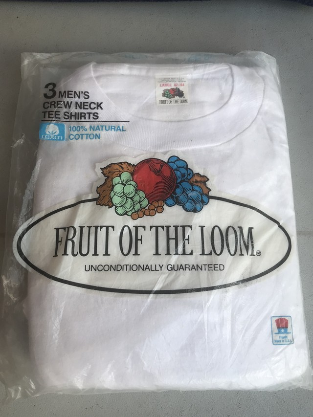 80s Dead Stock Fruit Of The Loom 3枚パックtシャツ Usa製 80s 無地 Tシャツ Sizel Vintage Skrova