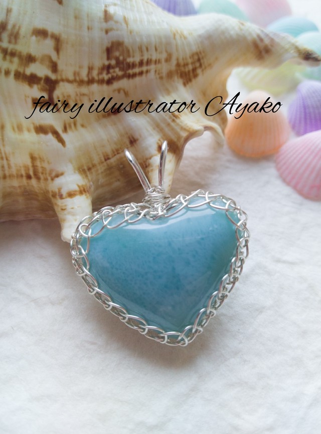 高い素材 美人なハートラリマーペンダントトップ ネックレス Www Fabrikatbilisi Com