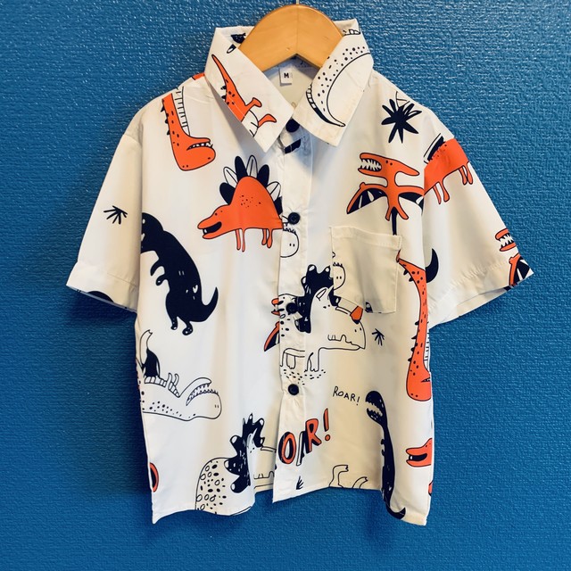 キュートダイナソーのキッズアロハシャツ