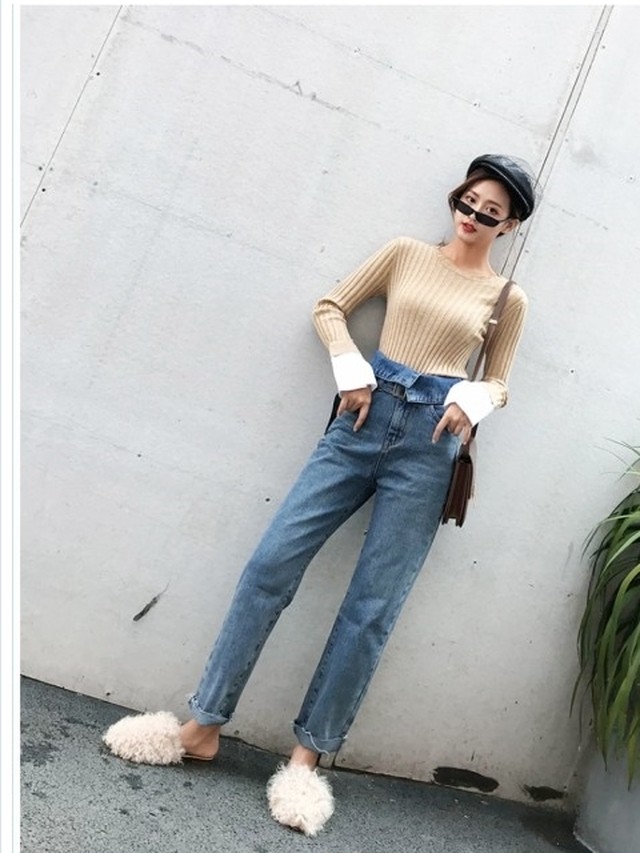 大人カジュアル レディース 春服 ハイウエスト フリル スキニー 大人 レディース カジュアル 夏服 可愛い デニム 春 夏 ファッション 春 Basecamp49