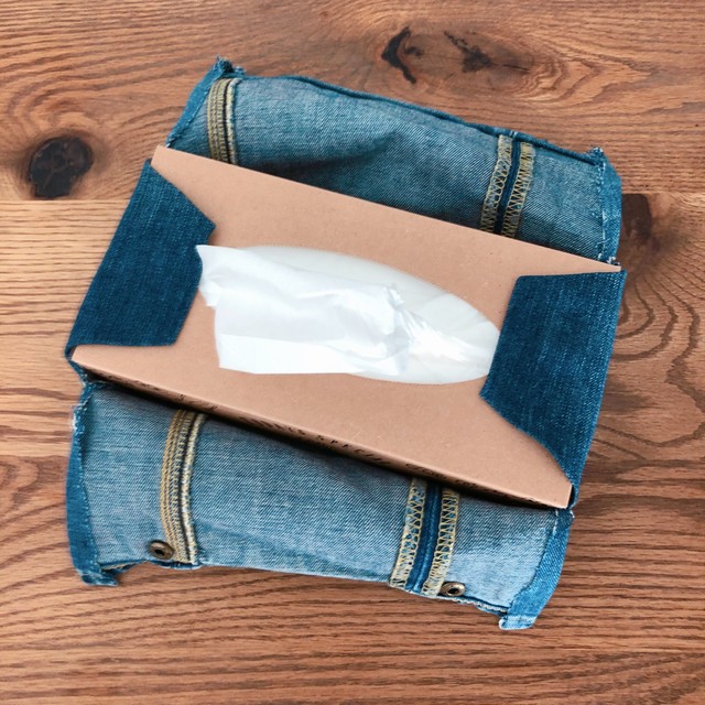 602デニムリメイクティッシュケース Inity