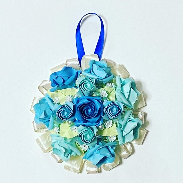 折り紙のバラ半円ブーケ Rbi Flower Art ラビフラワーアート
