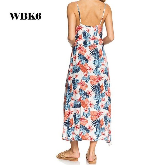 Grjwd ロキシー ワンピース キャミソール レディース 旅行 リゾート プレゼント ギフト 白 ハイビスカス柄 レーヨン Close To Sea Roxy Beachdays Okinawa