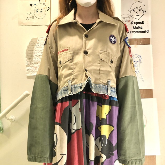 リメイク Boyscout ショート丈 シャツジャケット Repock Make Recommend