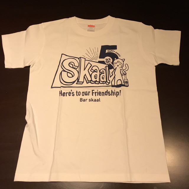 Tシャツ Skaal 5周年記念デザイン ホワイト Ink On Plate オンラインショップ