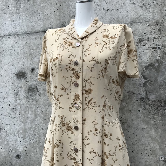 80 S ヴィンテージ 花柄 ロングワンピース 古いモノとお洋服 ジジ Jiji Japan Vintage Shop