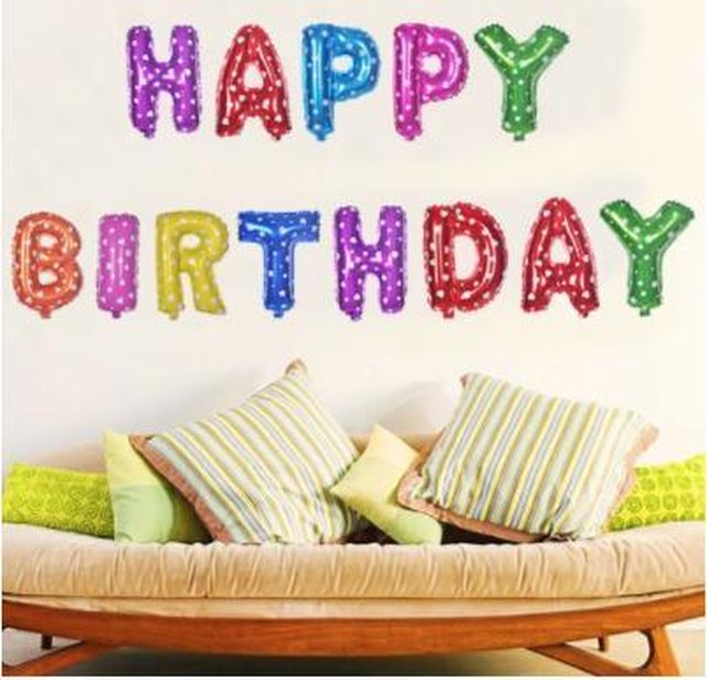 Happy Birthday 文字 風船 誕生日 バースデーパーティー Happy Comfy Style
