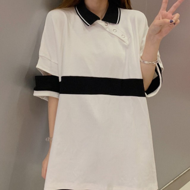 トップス シャツ ポロシャツ レディース 半袖 穴あきホワイト ブラック カジュアル 大人カジュアル レトロ フェミニン 大人可愛い きれいめ おしゃれ 着回し リゾート オフイス レジャー 旅行 お出かけ 通勤 Ol 春 夏 Uki Uki