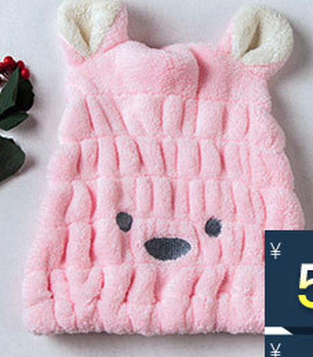 二枚組 タオルキャップ ドライキャップ 吸収 速乾 キッズ 子供 くま マイクロファイバー スイミング 水泳 プール お風呂 ドライ タオル ヘアキャップ ドナセレクション