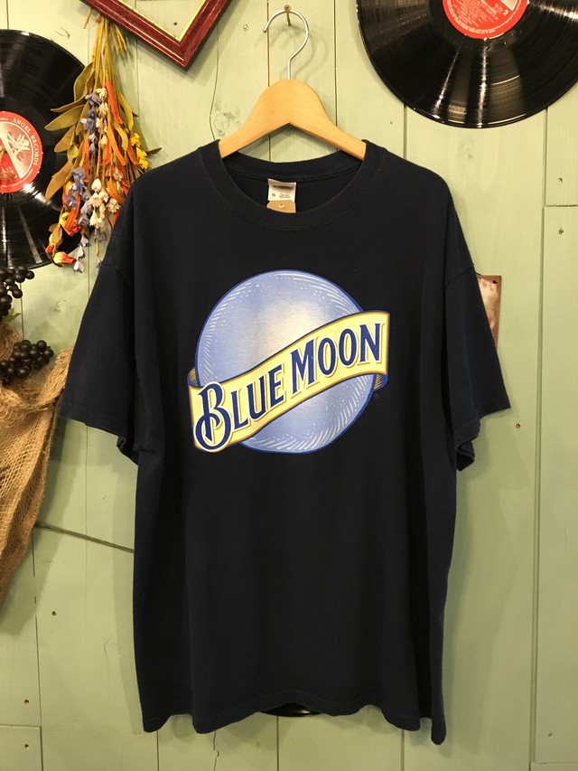 古着 ネイビー プリント ブルームーン ビール Tシャツ サイズ メンズl位 Blue Moon Beer Men S T Shirt 陽気な古着屋frank