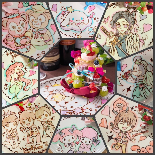 キャラクター2体デザイン 世界で１枚 アニバーサリープレート Sandyterrace