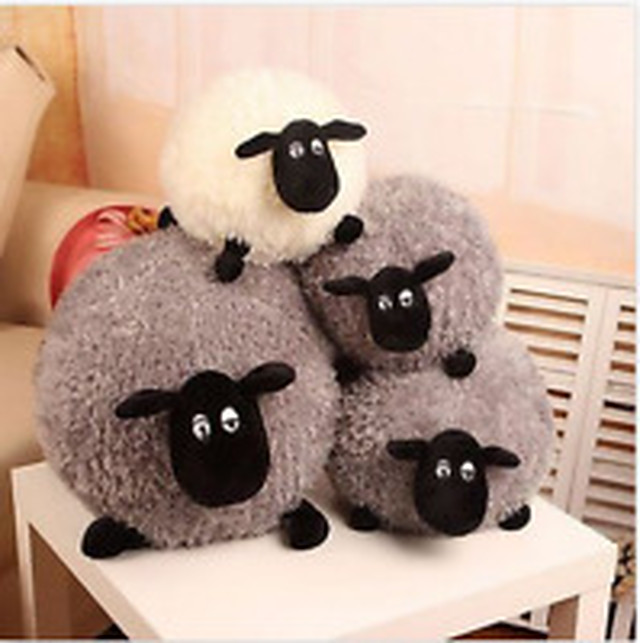 かわいいぬいぐるみソフト羊キャラクター赤ちゃんおもちゃ贈り物ドールグレー Selectshopalan