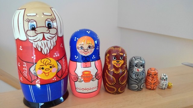 ロシアの民芸人形 おだんごぱんのマトリョーシカ 中島雑貨 ロシア直輸入販売