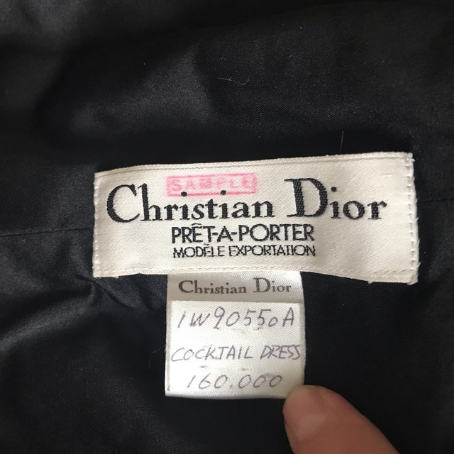 超希少品 ディオール ヴィンテージドレスワンピース ベロア シルク 黒 Aspiration01
