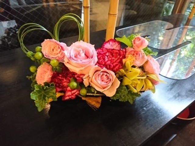 「ありがとう」の花籠