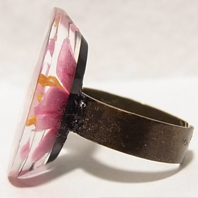 ヴィンテージリング ハナミズキのリング ルーサイトインタリオリング コスチュームジュエリー 3902cr Nutsセールショップ ちゃんとアクセサリー ヴィンテージアクセサリー通販