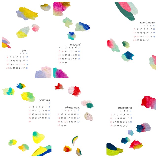 21年花鳥風月カレンダー 枠なし Asami K