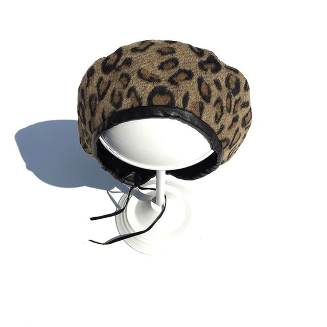 ヒョウ柄ベレー帽 レオパード ひょう柄帽子 ウール 冬コーデ 4色 新品発売 送料無料 Jpcasecase 携帯ケース 通販