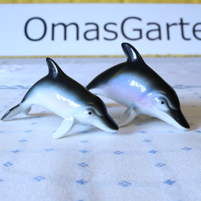 イルカの置物セット 夏の蚤の市小物 ドイツ ヴィンテージ サマーインテリア 海 サーフスタイル Omas Garten Tokyo Hamburg