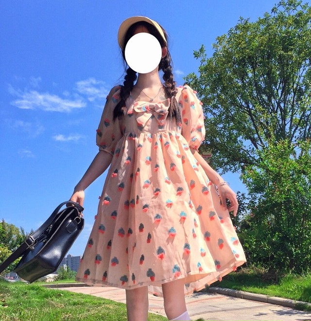 ロリータjk制服 フローラルパフスリーブパニエワンピースドレスop スカート 大人ガーリー スウィート キュート カジュアル 花柄 春夏秋冬 ゴシック ゴスロリ Sm ワンピース 黒 靴 大きいサイズ タイツ ヘッドドレス スカート バイブル 雑誌 本 タイツ