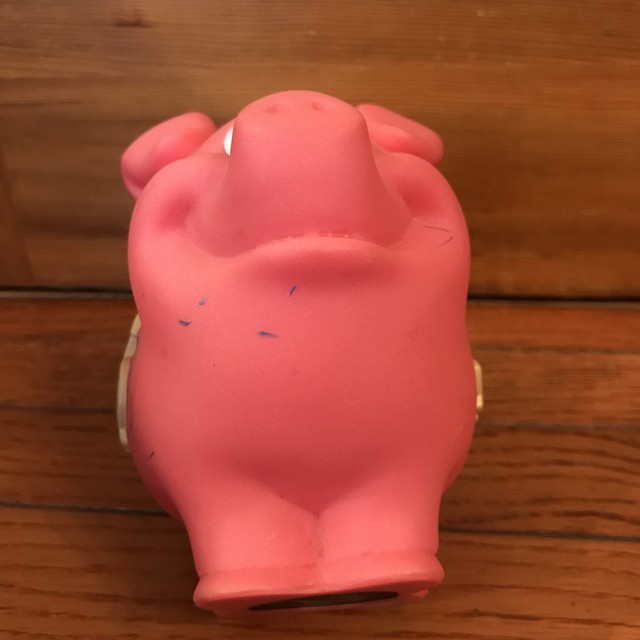 ディズニーランド トゥーンタウン ピンクの豚の貯金箱 ソフビ Toontown Piggy Bank Coinbank Honey Antique ヴィンテージ アメリカン雑貨 アンティーク アメトイ インテリア小物 ミールトイのお店