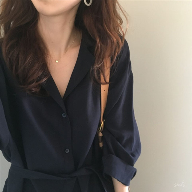 z シャツワンピース サファリ フロントボタン オープンカラー トレンド オフィス アースカラー きれいめ 長袖 ロング 無地 K M Base