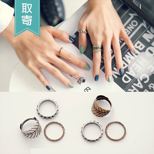3個セット カジュアルリング 指輪 ゴールド シルバー アクセサリー 重ね付け風 リーフ 葉っぱ ジョイントリング カフリング プレゼント 可愛い レディース 取寄 発送目安14 21日営業日 Laff Store 会社情報 納期の確認をお願いします