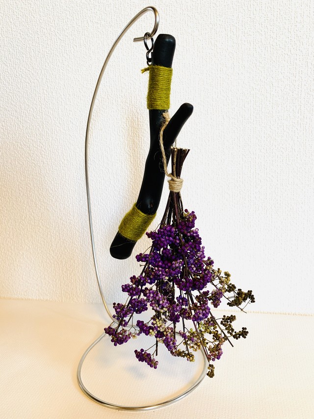 葉nawaオブジェ 山茶花 ドライフラワースタンド 葉nawa